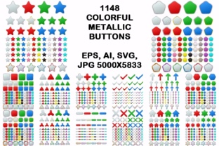 1148 Colored Geometric Metallic Buttons: A Comprehensive Overview