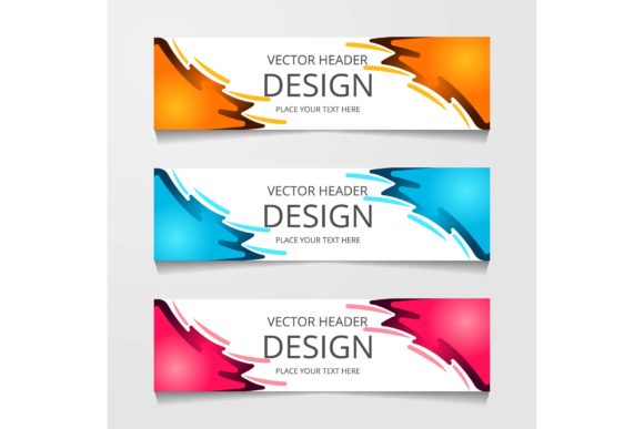 Abstract Geometric Design Banner: A Modern Web Template for Visual Impact