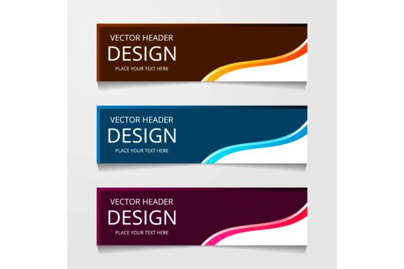 Abstract Geometric Design Banners