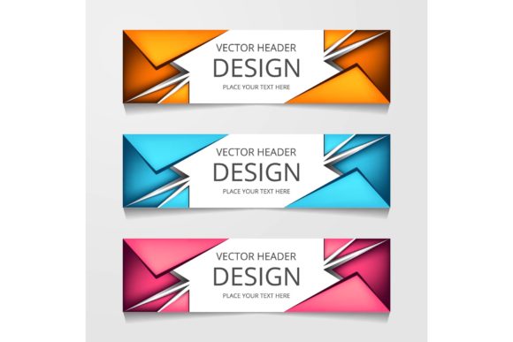 Abstract Web Banner Symmetrical Design