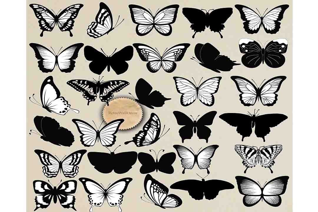 Butterfly Silhouettes for Creative Projects