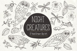 Night Creatures Clip Art Vectors: Spooky Designs for Every Project