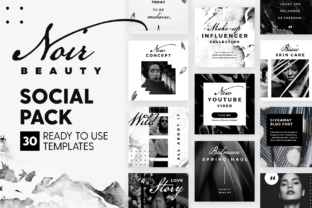 Noir Beauty - Social Pack: A Minimalist Approach to Social Media Design