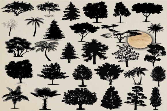 Tree Silhouette: Versatile Design Element